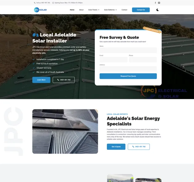 jpc electrical & solar website