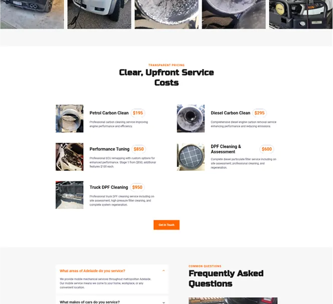 chris cooper mobile mechanical website