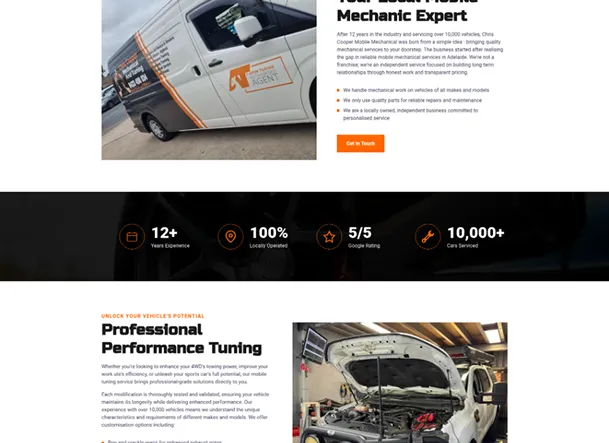 chris cooper mobile mechanical website