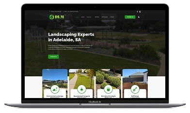 daldry landscape maintenance website device mockup