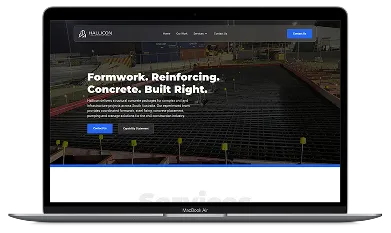 hallicon website device mockup