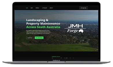 JMH Forge website device mockup