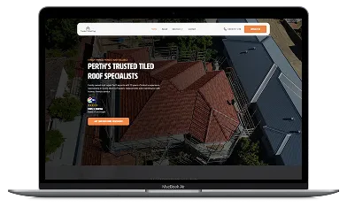 triple c roofing website device mockup