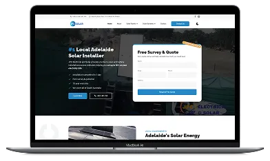 jpc solar and electrical website device mockup