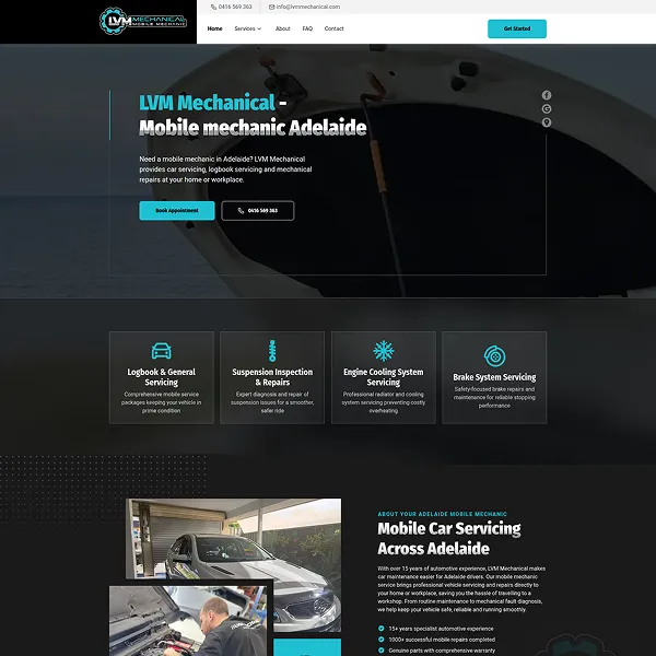 lvm mechanical website snapshot